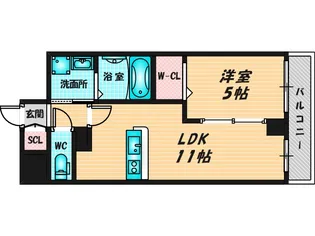 VITA荒本【11階】の間取り