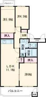 東急ドエル桶川ビレッジ【4階】の間取り