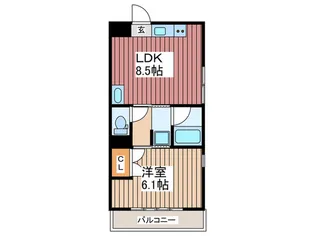 The Orchard Yahata B棟【1階】の間取り
