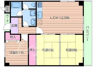 アムール千里【5階】の間取り