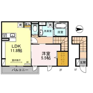 グレース北市【1階】の間取り