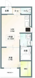 K39クラージュ山陽園【2階】の間取り