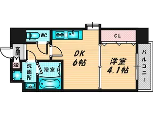 グランカーサ高井田【10階】の間取り