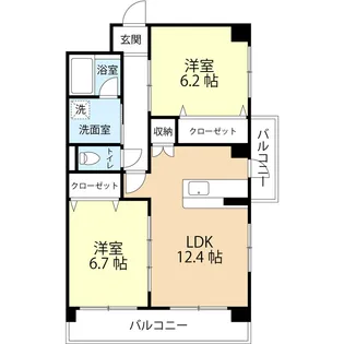 グランマーサ桜坂【4階】の間取り