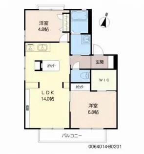 ドミール・ド・エル B棟【2階】の間取り