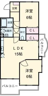 ダブルイーグルA棟【3階】の間取り
