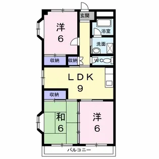 第二グリーンマンション服部【1階】の間取り