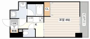 グランディール大今里【6階】の間取り