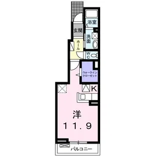 シャトーヒル花田II【1階】の間取り