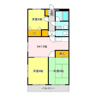 ルミエール緑【3階】の間取り