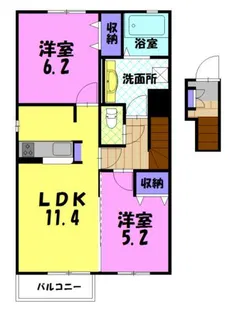 コートヤード A【2階】の間取り