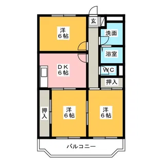 メゾンドシャルマン【2階】の間取り