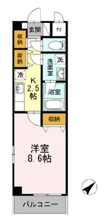 charcoal【5階】の間取り