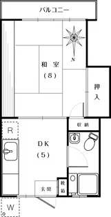 【定期借家1年】パークサイド竹山II【2階】の間取り