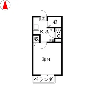 岡山県倉敷市三田【アパート】の間取り
