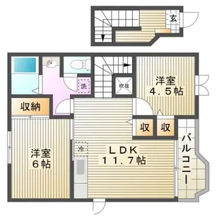 シーフォレスト【2階】の間取り