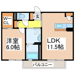 H・Iハイツ【2階】の間取り