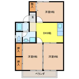 セジュール西垣【2階】の間取り