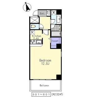 ルポン・デスポワール【6階】の間取り