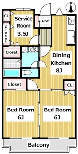 クレスト梶ヶ谷【2階】の間取り