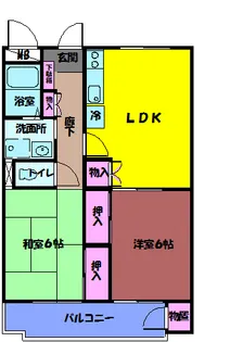 オークハイツ錦【1階】の間取り