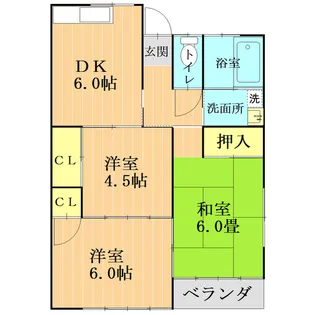 牧寺アパート【2階】の間取り