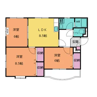 アヴェニュー泊【2階】の間取り