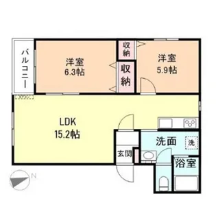 ラフォーレ新庄【1階】の間取り