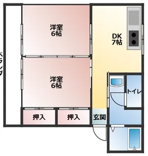 サンテラスD【2階】の間取り