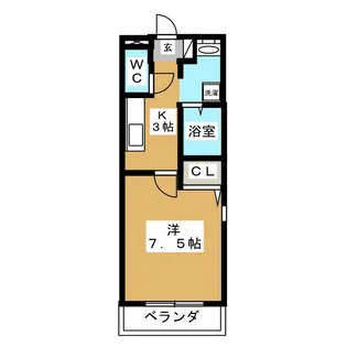 カーササンシャイン【1階】の間取り