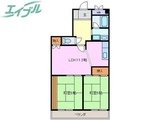 メゾン太平洋【8階】の間取り