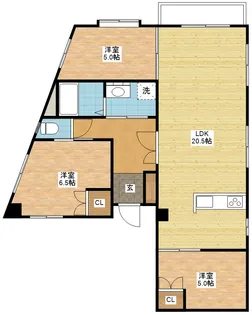 長崎県長崎市本河内1【マンション】の間取り