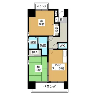 センタースクエア師勝【3階】の間取り