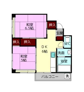 東生駒ハイツ【4階】の間取り