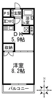 プレジデントヴィラC【1階】の間取り