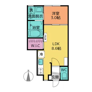 インテグラル秋吉新町【1階】の間取り