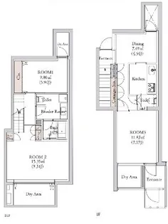 AUBE TAKANAWA【1階】の間取り