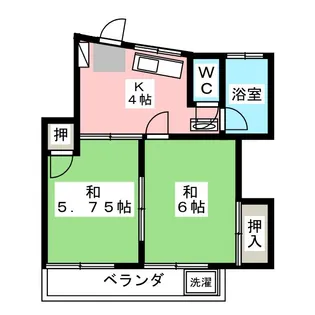 コーポラスオオヌマ【4階】の間取り