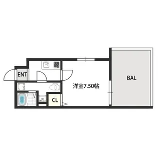 1Kの間取り画像