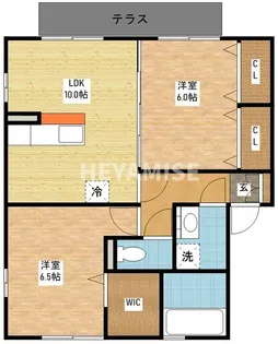 アフロディーテS【1階】の間取り