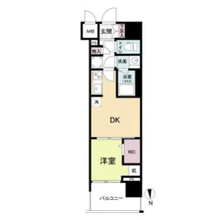 ドゥーエ天満橋【5階】の間取り