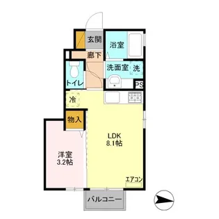 ヴィクトワール II B【1階】の間取り