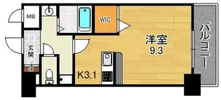 大阪府大阪市鶴見区浜4【マンション】の間取り