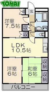 エスポワールMII【4階】の間取り