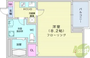 エルソルあすと長町【2階】の間取り