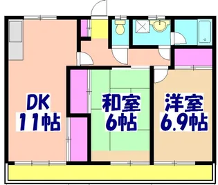 2LDKの間取り画像