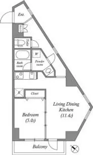 ルクレ西馬込【5階】の間取り