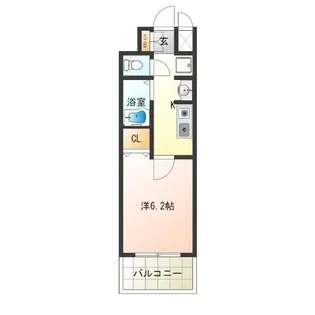 ライジングコート岸里玉出駅前【8階】の間取り