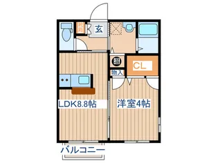 クライネブルグ【1階】の間取り