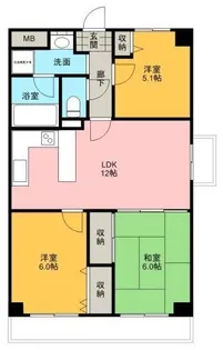 ロイヤルヴェール山下【2階】の間取り